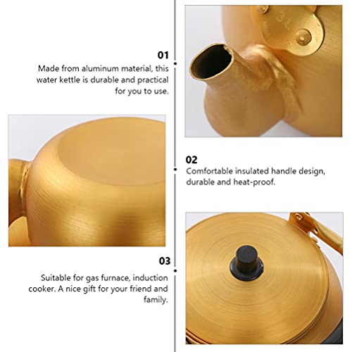 Aluminum Teapot Aluminum Tea Kettle Traditional Rice Wine Teapot Anti- Leak Vinegar Milk Tea Boiling Bottle For Home Kitchen Bbq Party (2L) Blooming Teapot #TOP4