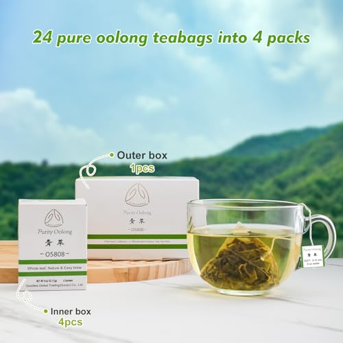 image for GTGLOTRA Pure Oolong Tea, 24 Oolong Teabags(4 Pack) - 100% Natural Who