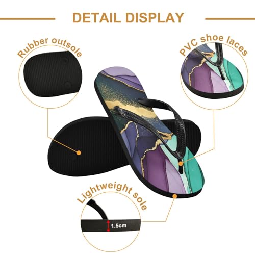 Nander Beautiful Marble Texture Sandal Flip Flops of Men's & Women's,Beach Slippers Flip Flops Shower Shoes2