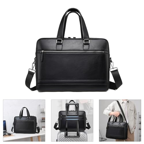 Bolso mensajero para notebook de 15.6 pulgadas en cuero portátil miniatura 3