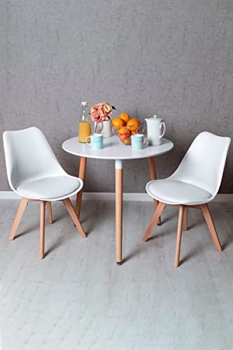 Regalos Miguel - Conjuntos De Mesa Y Sillas - Conjunto Mesa Tower Redonda 80 Cm Blanca Y Pack 2 Sillas Synk Basic - Blanco Regalos Miguel - Conjuntos De Mesa Y Sillas - Conjunto Mesa Tower Redonda 80 Cm Blanca Y Pack 2 Sillas Synk Basic - Blanco