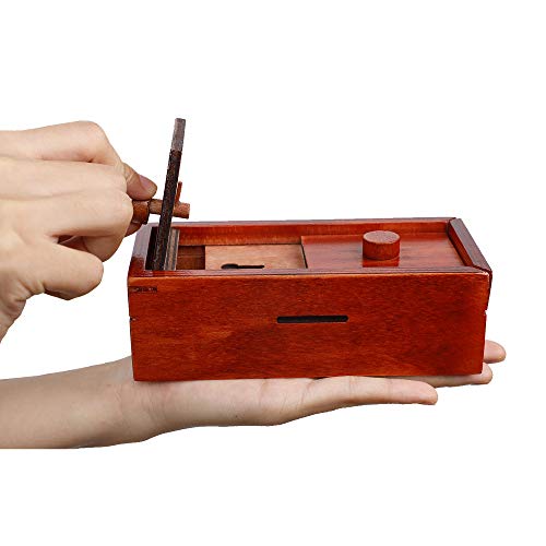 Atdawn Puzzle Gift Case Box, Secret Puzzle Box With Hidden Compartments, Wooden Money And Gift Card Holder Box, Challenge Puzzles Brain Teasers Game #TOP3