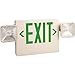 Monument 2479010 Exit & LED Emergency Light Combination, Single Face with Green Exit Letters, 6W, 6V -