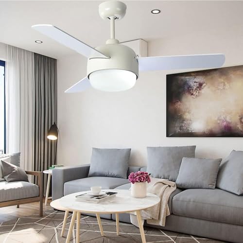 Ventilateur de chambre à coucher avec télécommande et plafonnier LED