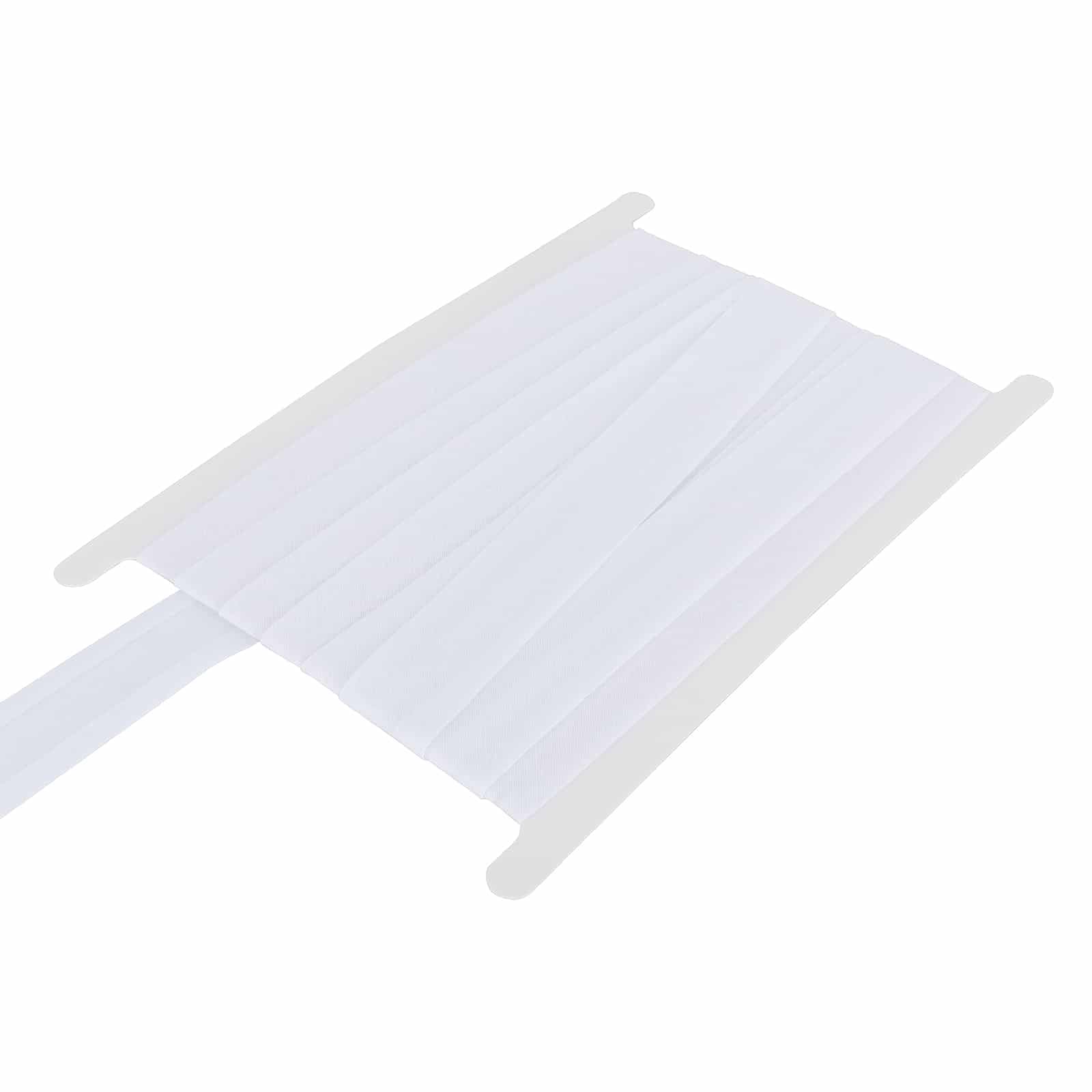 DFL 100% Cotton Bias Binding Tape – 5 Metre Length | Pre-Folded Fabric Tape for Sewing, Bunting, Aprons & Craft Project (White,0.5 Inch/13mm Wide)