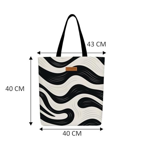 Image of The Purple Tree Eco-Friendly Canvas Tote Bag, Sustainable, Reusable Shopping, Beach, Travel or Everyday Tote, Wide Tote Bag