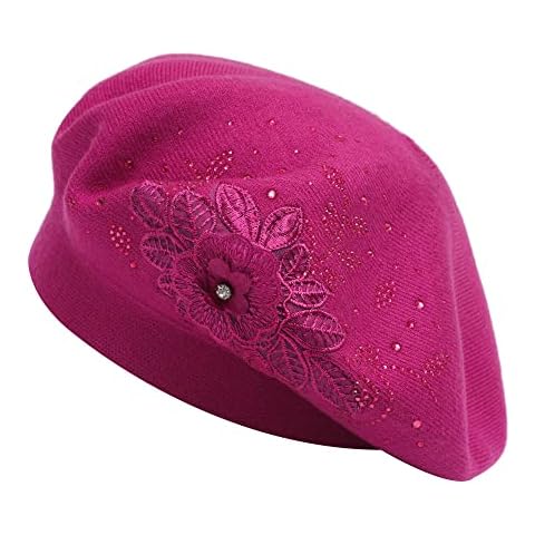 ZLYC Reversible Cashmere Mosaic Beret Cap Cover