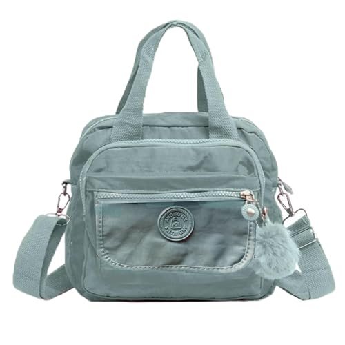 Bolsa mochila feminina m?dia para viagens e passeios resistente ? ?gua bolsa vira mochilinha (VERDE)