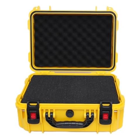 AxiGear 18in Waterproof Hard Shell Case with DIY Customizable Foam Insert 18 x 13 x 8in (Yellow) Cover