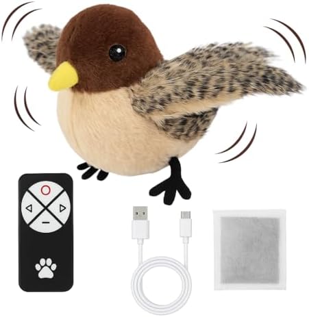 Bird Toys That Reduce Screaming: Which Ones Truly Work? 7 Flying Bird Cat Toy, Flappy Bird Toy for Indoor Play – USB Rechargeable Interactive Bird Toy with Real Feathers, Chirping Sounds & Remote Control