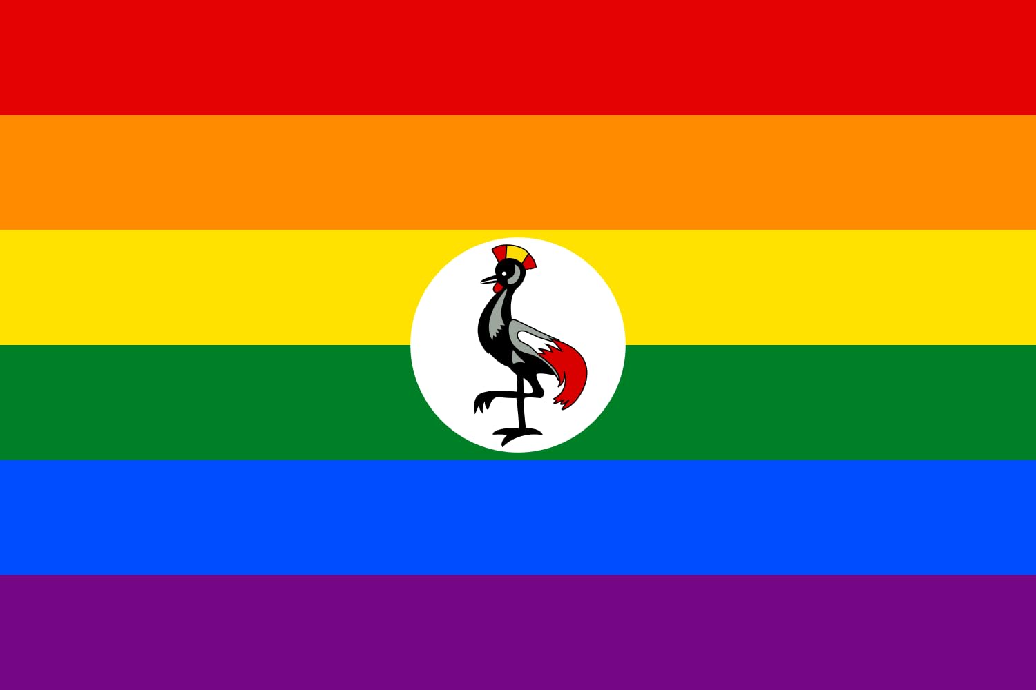 Drapeau LGBTQ Flag of Uganda 1.35m² pavillon paysage pour communauté et événement