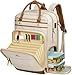Price comparison product image MATEIN Work Bag with Lunch Compartment Detachable, 15.6 Inch Laptop Rucksack for Women with USB Port and Organised Pocket, Lunch Backpack for Women Teacher, College, Nurse, Beige
