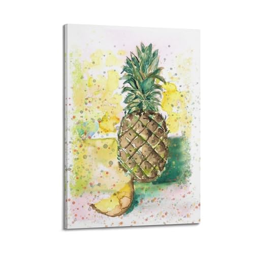 Poster aquarelle d'ananas 20x30 cm idéal pour une décoration de cuisine moderne