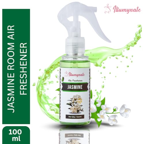 Image of Jasmine Room Freshener For Home 100ml | Refreshing Aroma Fragrance Spray Kitchen Bathroom Car Living Area Office Cabin, workspace, Bedroom Freshener (Jasmine)