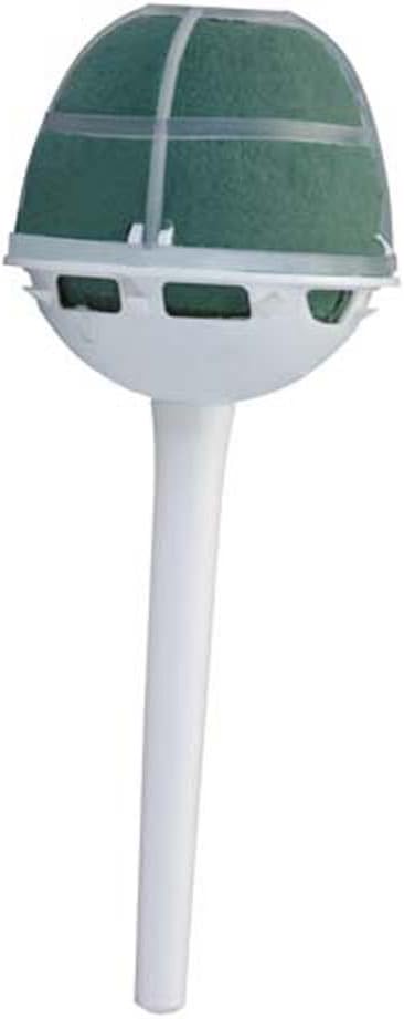 Oasis Wedding Belle Bouquet Holder - White - Large with Straight Handle - Ideal Size for The Mother of The Bride/Wedding Party - Made in The USA