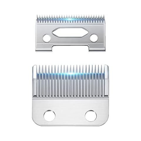 Roziapro Replacement Blade for Hair Clipper Detachable Trimmer Blades Wide Senior Clipper Blades Adjustable Hair Fade Blades 2-Hole Profession Barber Clippers Replacement Blade Set Cover