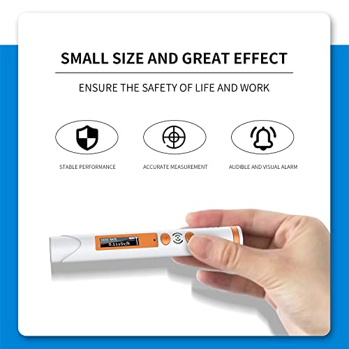 CHNADKS Geiger Counter Radiation Detector, Pen Shape Personal Dosimeter Beta Gamma X-ray, Nuclear Radiation Monitor, Rechargeable Pocket Design