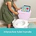 Summer Infant My Size Potty with Transition Ring & Storage, Pink -Realistic Potty Training Toilet-Features Interactive Toilet Handle, Removable Potty Topper and Pot, Wipe Compartment and Splash Guard