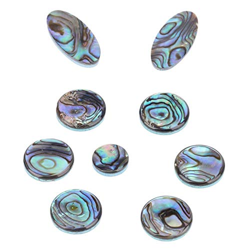 Botão de chave de saxofone, 9 peças práticas de concha de abalone SAX, para saxofone soprano, alto e