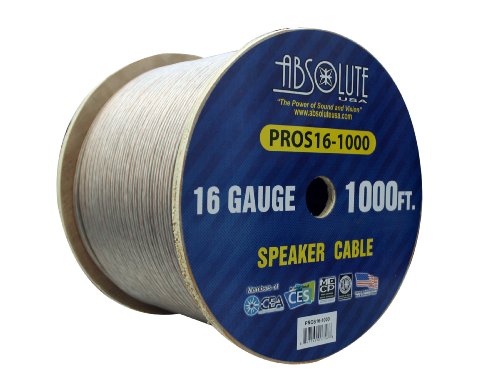 🔥 Cashback up to 70% Absolute USA PROS161000 16 Gauge Speaker Wire