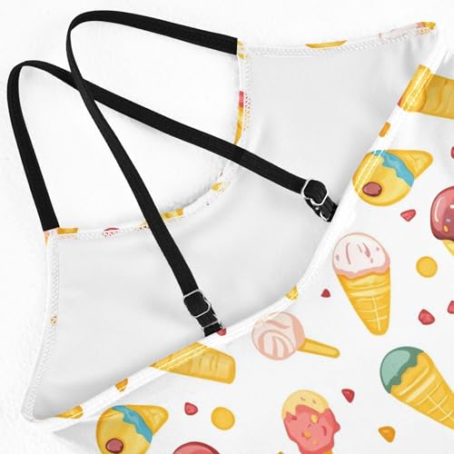 Girl 1-Piecing Swimsuits Teen Bathing Suits for Girls Toddler Swim Suit for Girls Beach Swimwear Ice Cream4