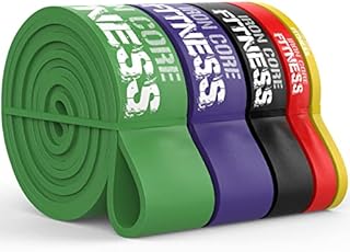 Pull up Resistance Bands Sets - for Strength Power Flexibility Training Pull Up Assist at Home or Gym by Iron Core Fitness. eBooks and Workout Chart Included.
