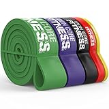 Chin up Assist Exercise Bands. Resistance Pull Up Bands Set of 5 Gym Quality Light Medium Heavy Long Mobility Powerlifting.