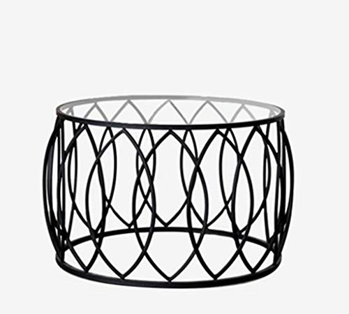 HTLLT Storage Table Tempered Glass Coffee Table Iron Art Nordic Style HTLLT Storage Table Tempered Glass Coffee Table Iron Art Nordic Style