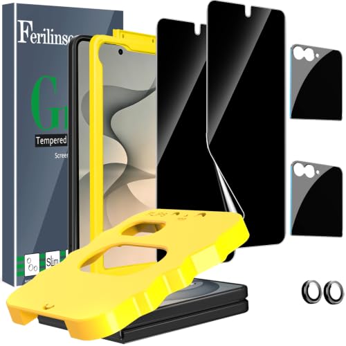 Image of Ferilinso 2 Pack Privacy Screen Protector for Samsung Galaxy Z Flip 8