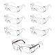 Kigniote Schutzbrille Arbeitsschutzbrille,6 Stück Sicherheitsbrille Transparent Schutzbrille für Brillenträger Labor Schutzbrille Chemie Schutzbrille für Kinder Herren Damen (Transparent)