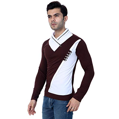 Image of Black Collection Men's Plain Slim Fit Full Sleeve T-Shirt