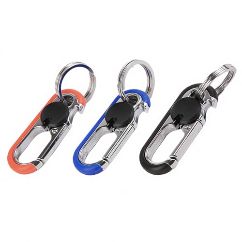 ZYBHMJE 3 portachiavi resistenti con doppio portachiavi, portachiavi in metallo per auto, apribottiglie, moschettone, organizer per uomini e donne