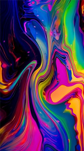 ZHUMUTO Diamond Painting Volwassenen Groot Formaat,40x70cm Abstract Kleurrijke A,Diamond Painting Volwassenen 5D Set met Accessoires Voor Hal Woonkamer Slaapkamer Muurdecoratie