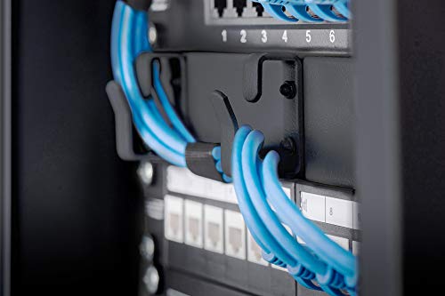 DIGITUS Kabelrangeerpaneel - 10-inch - 1HE - 3 geleidingsbeugels - voor patchkabels in de netwerkkast - zwart - Image 4