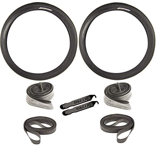OEM Beach Cruiser 927 Durable Stable Wire Bead Black Sidewall 26 x 2.125 Replacement Bike Tire Tube Rim Strip Lever Kit Bundle