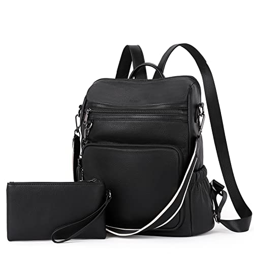 Cluci Womens Backpack Purse Leather Large Fashion Designer Travel Ladies Shoulder Bags With Wristlet 2Pcs #TOP6