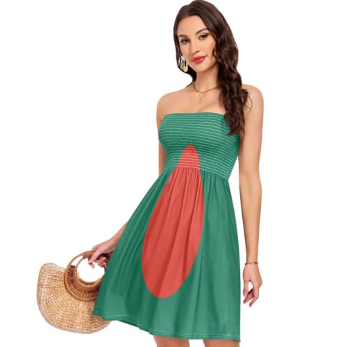 Robe d'été drapeau du Bangladesh tenue pour femme légère