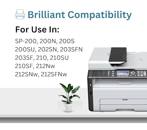 Image of SP 210 Toner Cartridge Compatible for Printers SP-200, 200N, 200S, 200SU, 202SN, 203SFN, 203SF, 210, 210SU, 210SF, 212Nw, 212SNw, 212SFNw (1 pcs)
