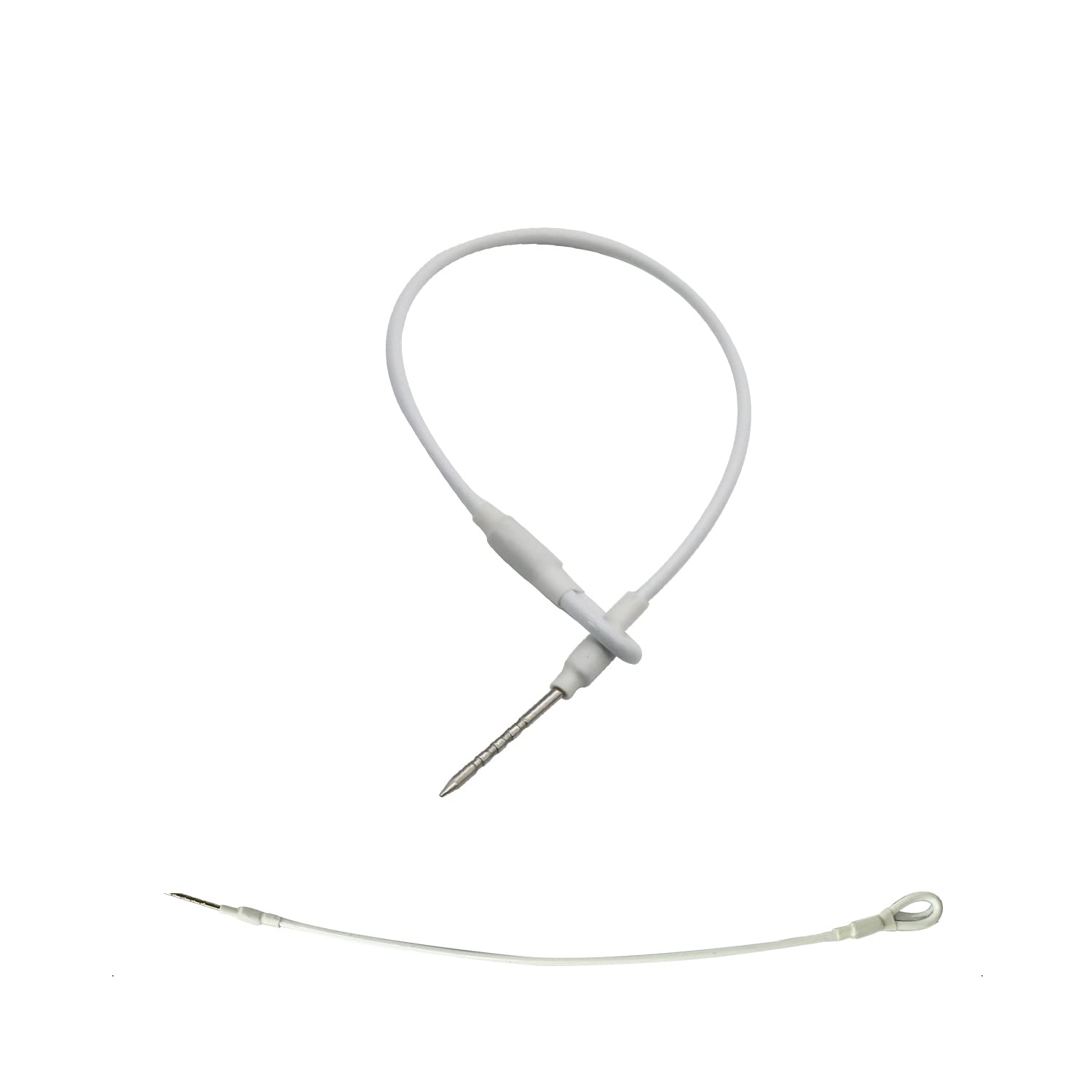 100 Pcs Security Lanyard Wire Loop for Security Tag, EAS Loss Prevention Antishoplifting Systems Accessories (White)