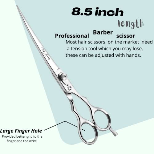 wishbeauty 8' inches Pet Grooming Shears, Dog Grooming Scissor, Silver, 8'' - Image 4