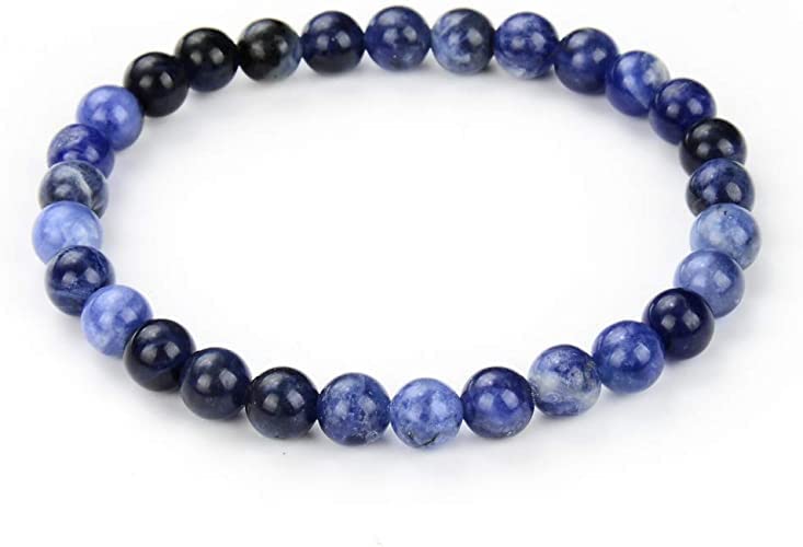 MAUTIK SADIWALA 1pc Natural Stretch Gemstone Bracelet 6mm (0.24 Inch) Bead 7" 7.5" 8 inch Healing Crystal Quartz Energy Chakras Jewelry Women Men Girl Birthday Gift (sodalite) (B0B8376TDZ) Amazon Price History, Amazon Price Tracker