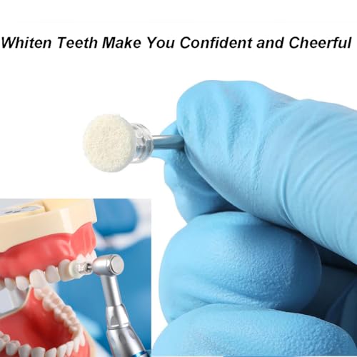 Image of Dental Polishing Paste-Impregnated Disc Composite Polishing Disc Kit Felt Finishing Buff 1 inch Discs with Mandrel High Gloss Polishing (8000-12000rpm /min)