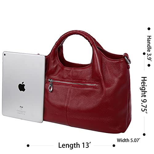 Image of Iswee Genuine Leather Top Handle Bag for Women Purses and Handbags Large