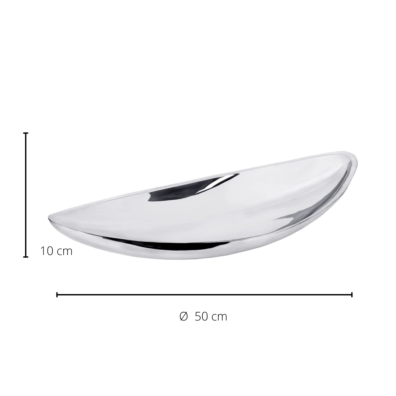 EDZARD Miska Halifax ze stali nierdzewnej (40 cm x 20 cm) - Talerz dekoracyjny, miska dekoracyjna, taca dekoracyjna - Miska, miska do serwowania, metalowy talerz do dekoracji