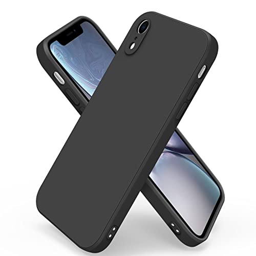 Yisica Silicone Case for iPhone XR case Premium Soft Liquid Silicone Rubber Full-Body Protective Shockproof Back Cover for iPhone XR 6.1 inch Black