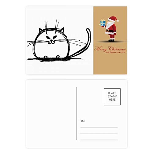 Cartes postales chat lourd Sit Line Père Noël : transmettez de la joie pour les fêtes