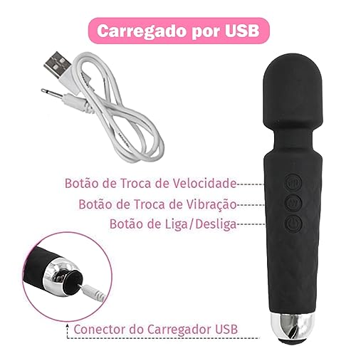 Massageador Vibratório USB Recarregável Silencioso (ROXO)