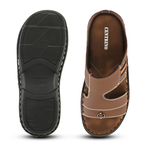 Image of Centrino Sandal for Men | Grip Insole for Stability | slippers /sliders for men |mens sandals casual | sandals for men | Modern Look with Straps | Comfortable Footwear (9266)