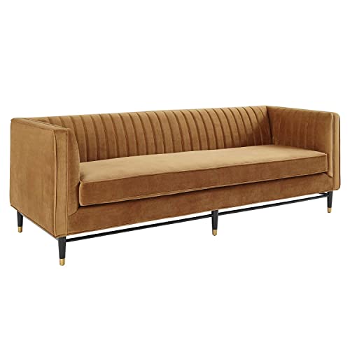 Channel Tufted Performance Velvet Sofa
