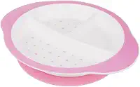 Pimpolho prato com divisória e ventosa rosa/branco